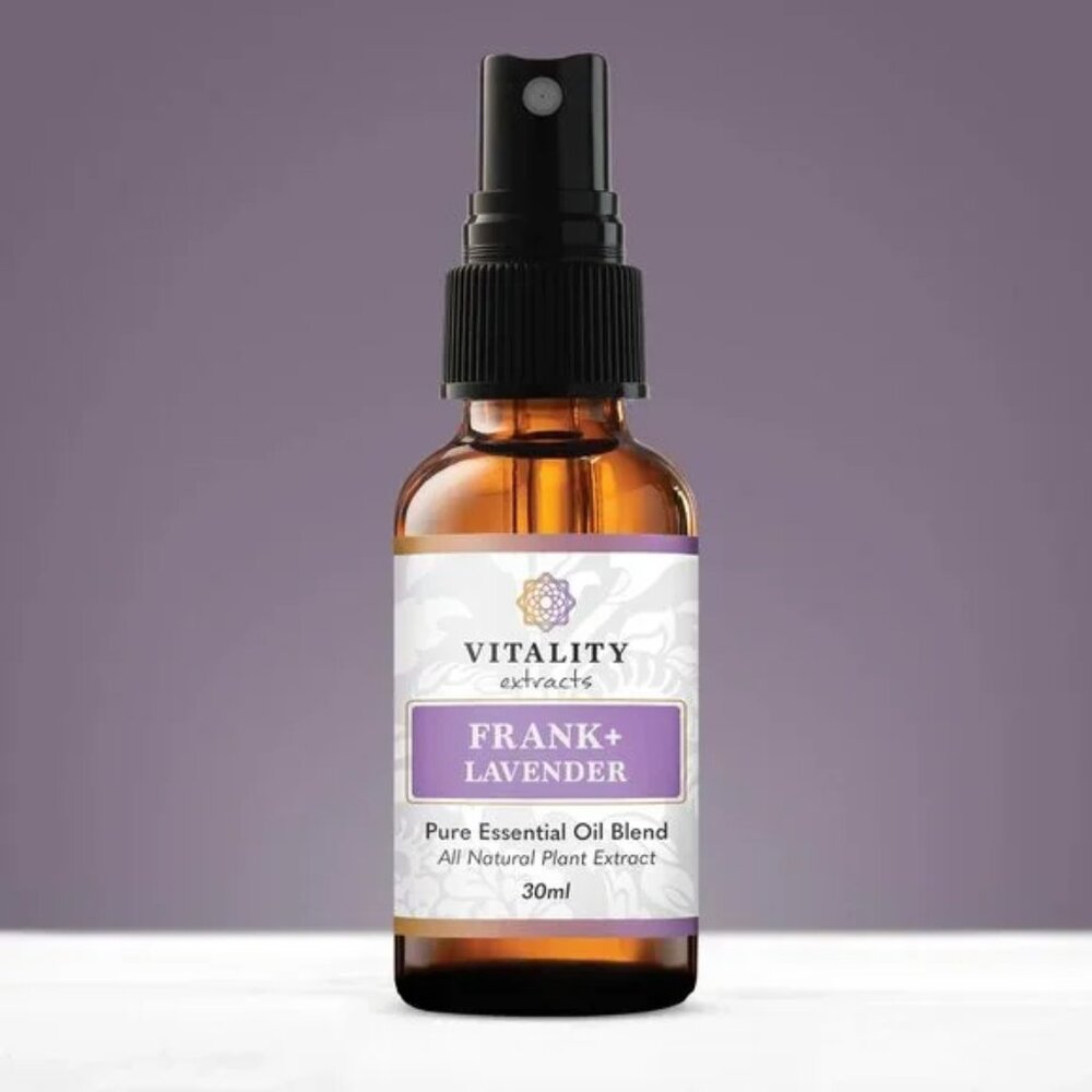 (2) NEW Vitality Extracts FRANKINCENSE/LAVENDAR Spray Pure Essential Oil